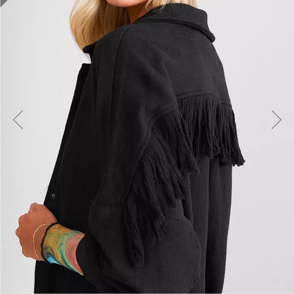 Hyfve black fringe jacket NWT